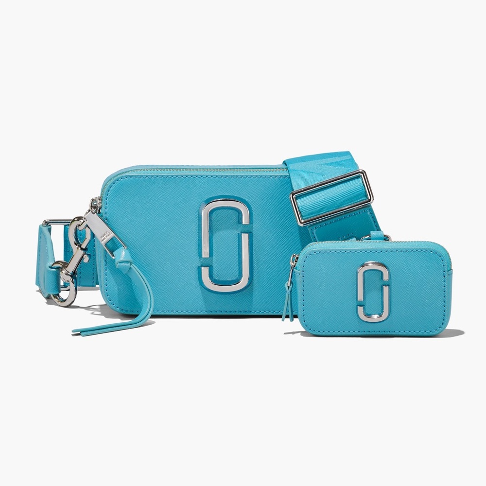 NEW Marc Jacobs Pool Blue Utility Snapshot Camera Crossbody Bag Purse Handbag